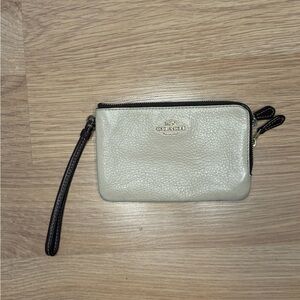 Coach White Wristlet